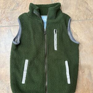 J. Khaki Forest Green Fleece Vest